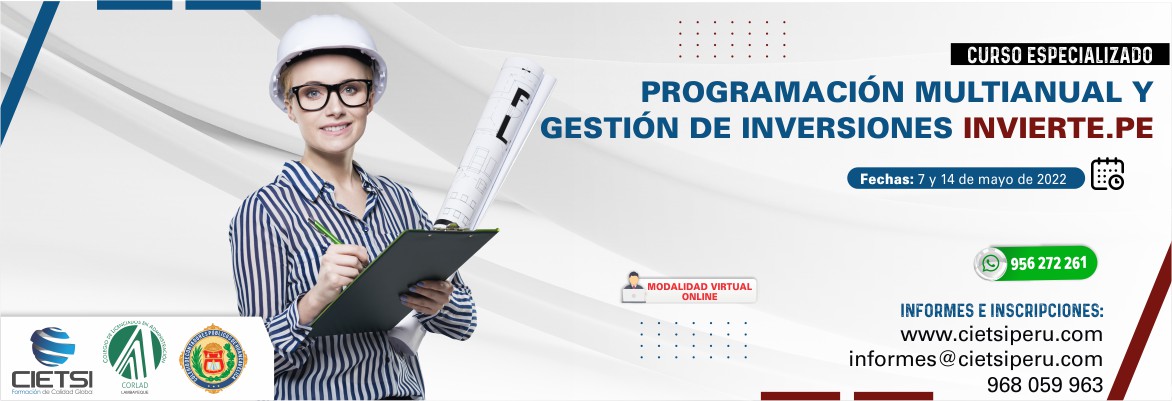 curso especializado programaciOn multianual y gestiOn de inversiones inviertepe 2022